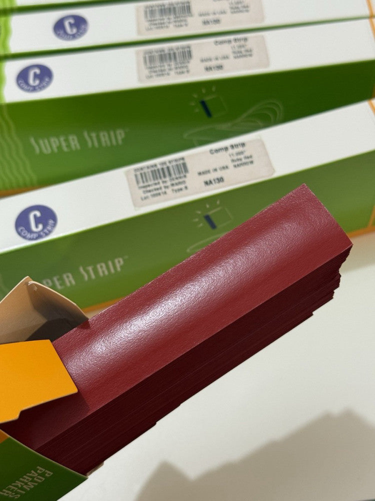 Lot of 5 - Powis 11" Ruby Red Narrow Fastback Comp Strip NA130 - 100 Per Box