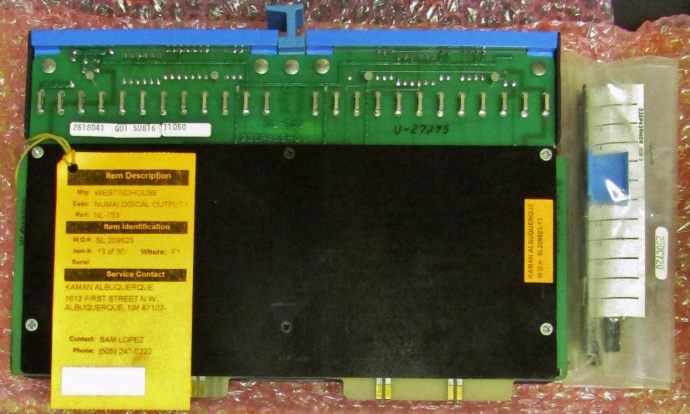 WESTINGHOUSE NL-753 16 Bit Register Output Numa Logic NL 753 2618D41G01 SUB 16