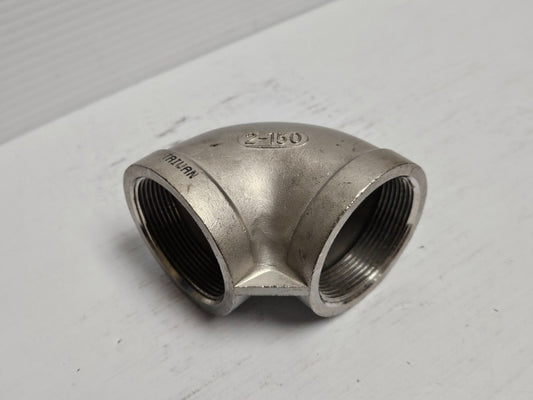 TC 304 SS Stainless 90° Elbow Fitting 2" Npt 150