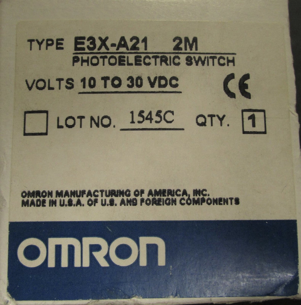 OMRON E3X A21 2M PHOTOELECTRIC SWITCH