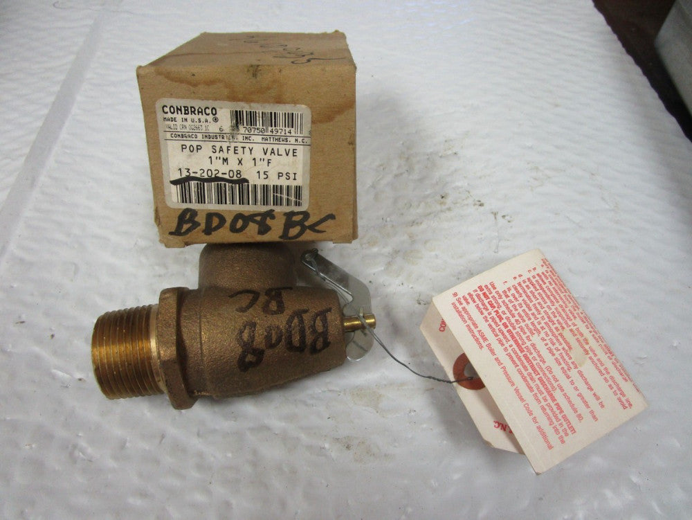 Conbraco Pop Safety Valve 13-202 1"m X 1"F 15 PSI