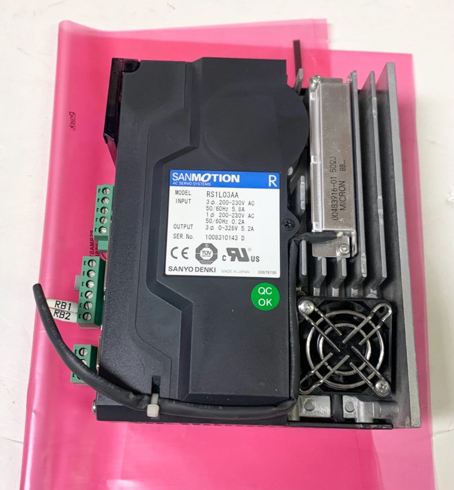 SANYO DENKI SANMOTION Model RS1L03AA AC SERVO Motor DRIVE Controller Module