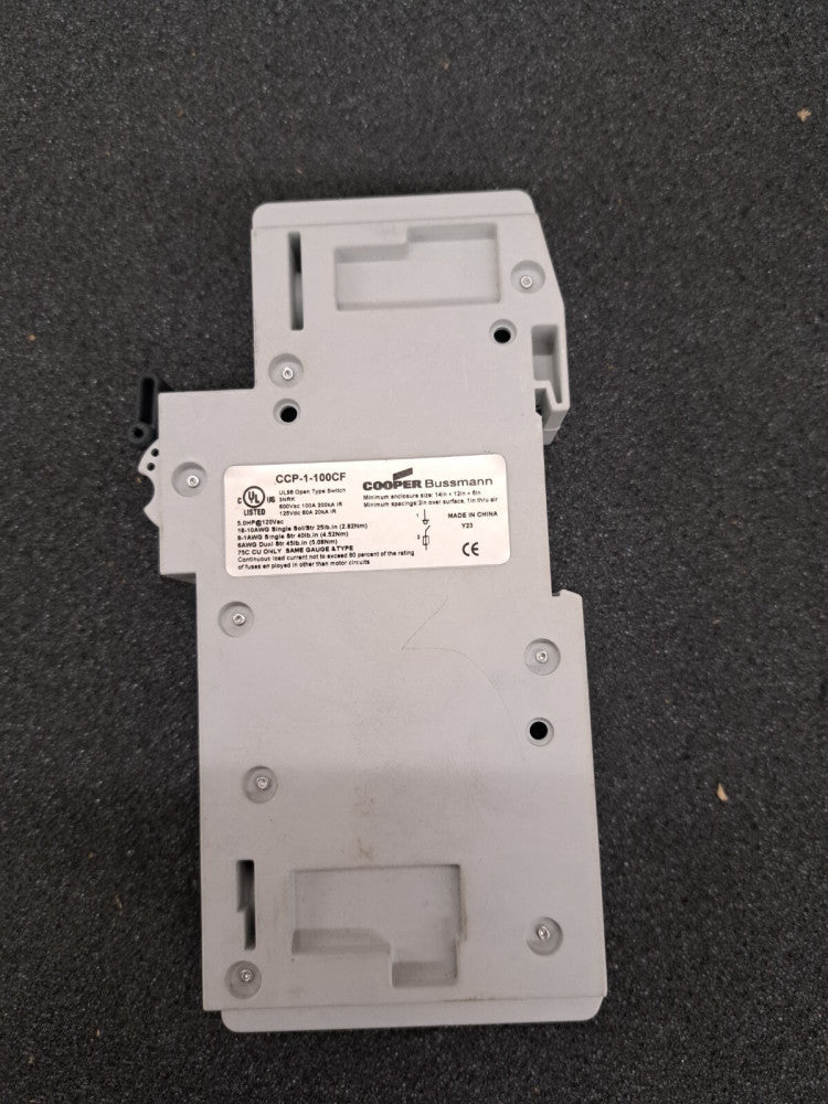 Used, Cooper Bussmann, CCP-1-100CF, SW COMP FUSE CARRIER 600V 100A