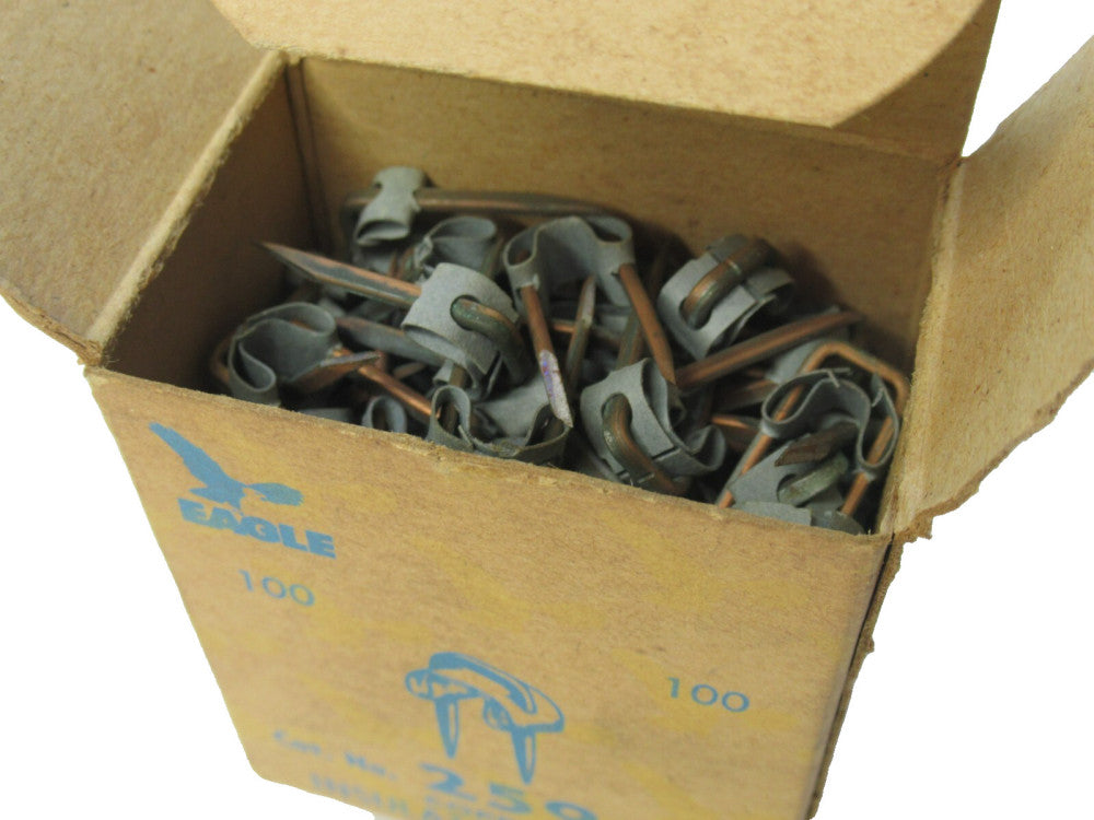 (NEW - Approx. 100) EAGLE 259 No. 7 Coppered Insulated Staples