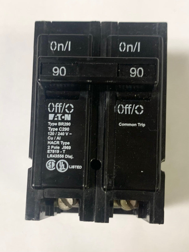 EATON CUTLER HAMMER BR290 2 Pole 90 AMP Type BR Circuit Breaker 