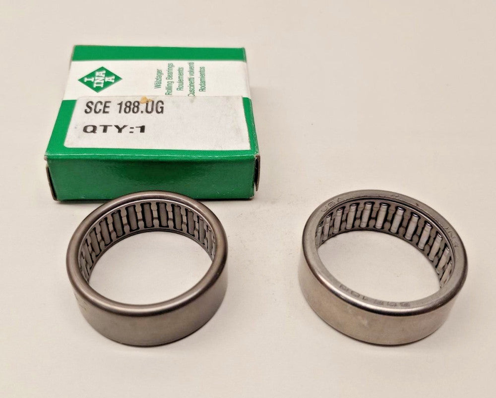 INA SCE188 Needle Roller Bearing (Pack of 2) 1-1/8 ID x 1.375 OD x 0.50 inch W