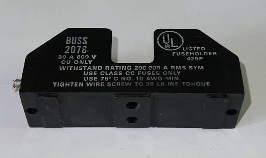 BUSS 2078 Fuse Block Holder 600V 30A