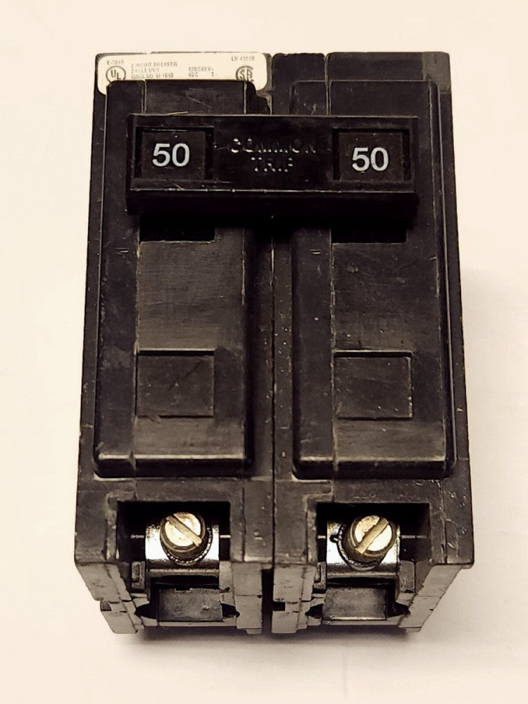 EATON CUTLER HAMMER QBHW2050 2 Pole 50 AMP Type BA Circuit Breaker