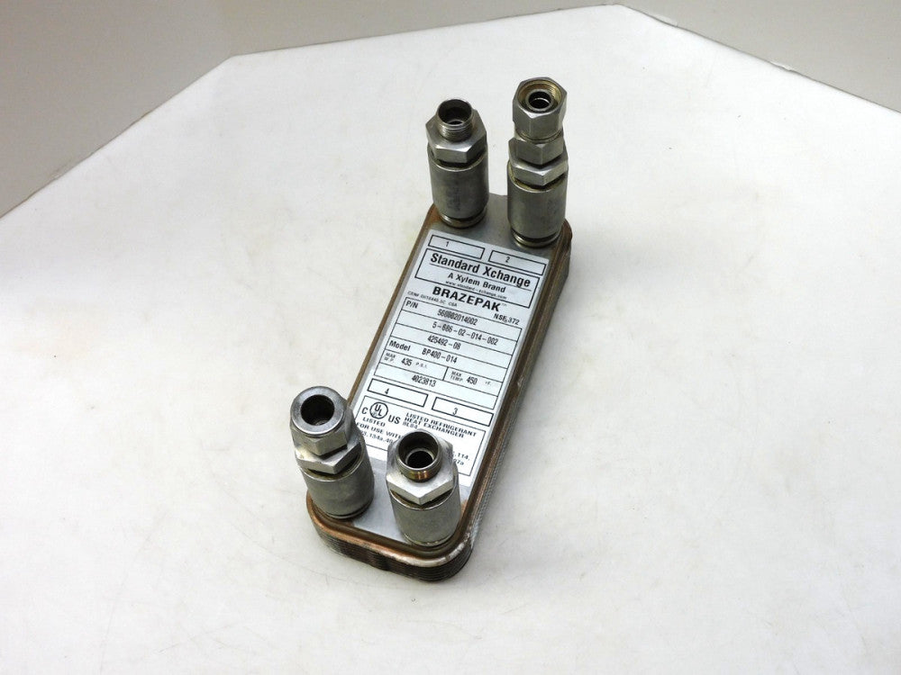 Standard Xchange BP400-014 Brazed Plate Heat Exchanger 568602014002 3/4" npt