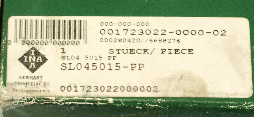 INA SL045015 PP Roller Insert Bearing 75x115x54mm
