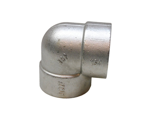 ASP Stainless 90° Elbow Fitting 2" Weld In Socket  A182F F304L/304 B16 3M 3000lb