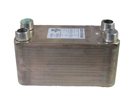 No Name LB60 Brazed Plate Heat Exchanger 1-1/4"MNPT 60Plate 12X5X6 - Used