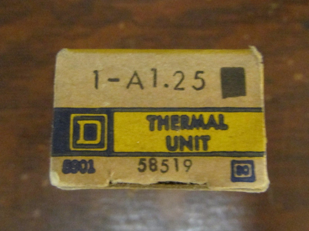SQUARE D A1.25 Thermal Overload Relay Heater Element A1 25