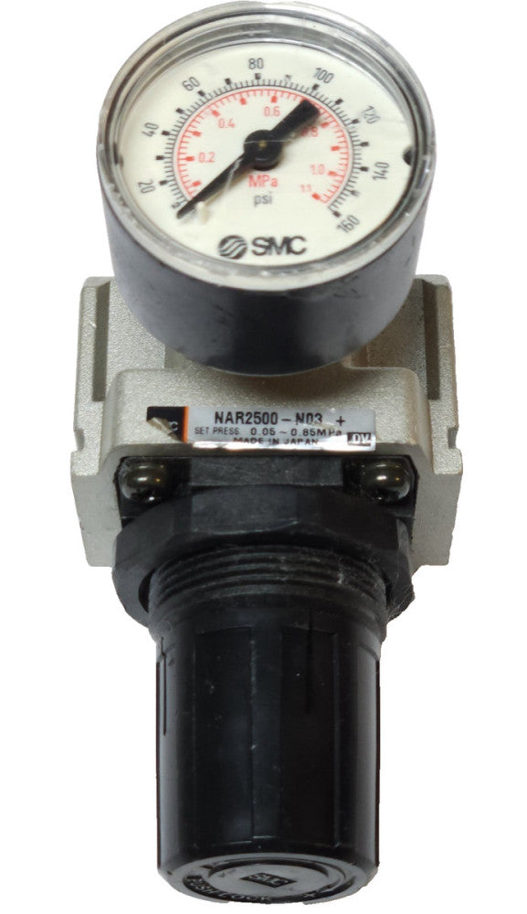 SMC NAR2500 N0S Pnuematic Pressure Regulator 0.05-0.85 MP with Gauge