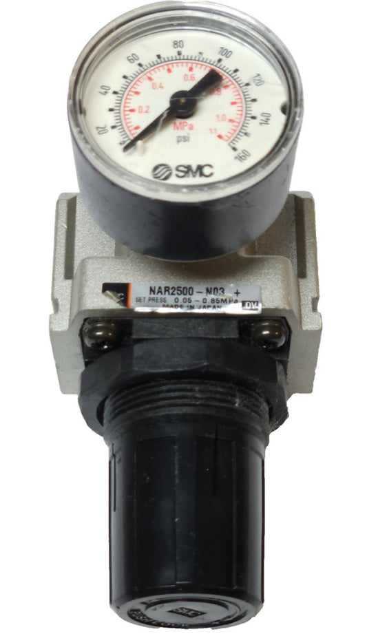 SMC NAR2500 N0S Pnuematic Pressure Regulator 0.05-0.85 MP with Gauge