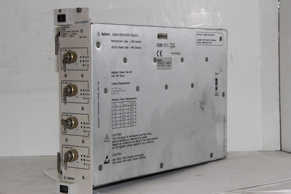 AGILENT J4227A SpectralBER DWDM Short Reach Receiver VXI Module