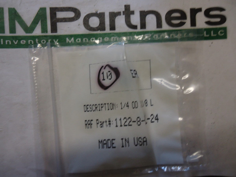 1122-8-AL-24, RAF, Aluminum Spacer, BRAND NEW! 50 PIECES