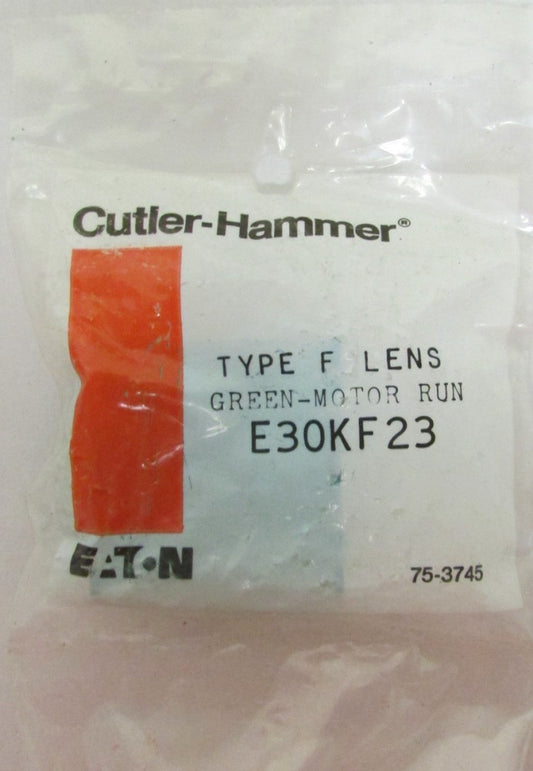 CUTLER HAMMER E30KF23 E30 Type F GREEN Motor Run Lens E30K F23