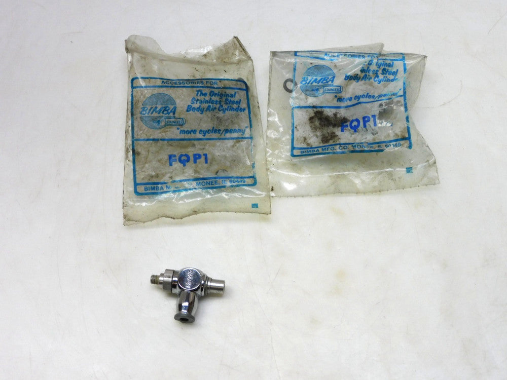 BIMBA FQP1 FLOW & CHECK CONTROL VALVE #10-32 NPT MALE 5/32" TUBING LOT OF 3