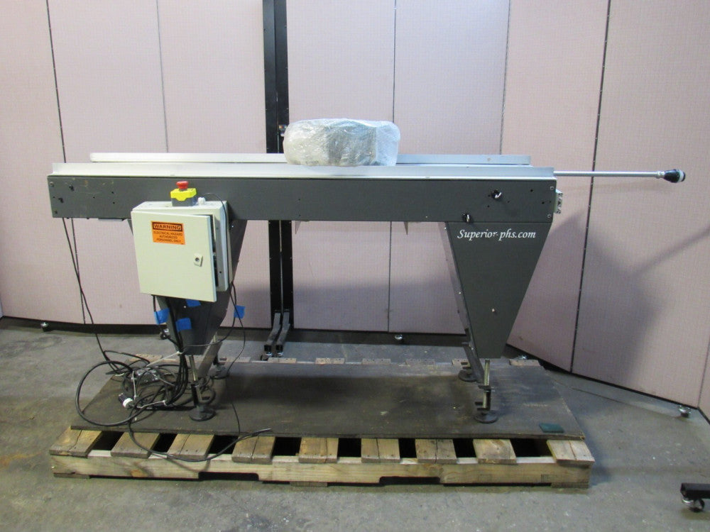 SUPERIOR CHAMPION MODULAR CONVEYOR L12 115V 1PH BELT 72"L 12-1/4"W - USED