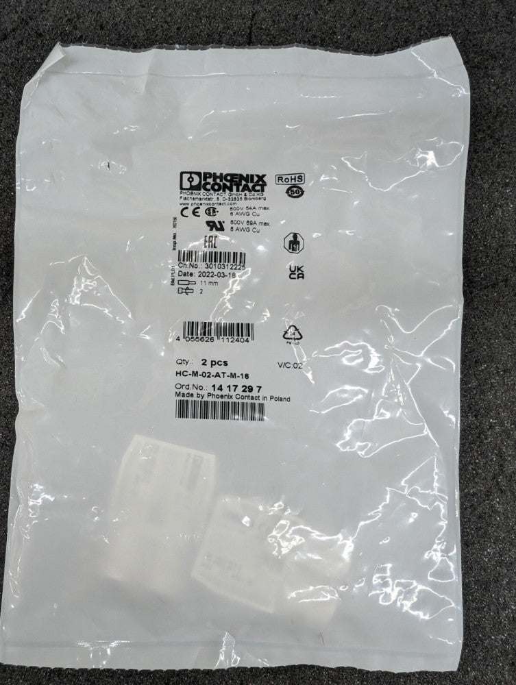New, Phoenix Contact, 1417297, MODULE MALE 2POS SCREW