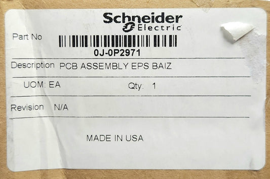 SCHNEIDER ELECTRIC 0J-0P2971 PCB Assembly EPS BAIZ Module MGE 6739106XD 20 AMP