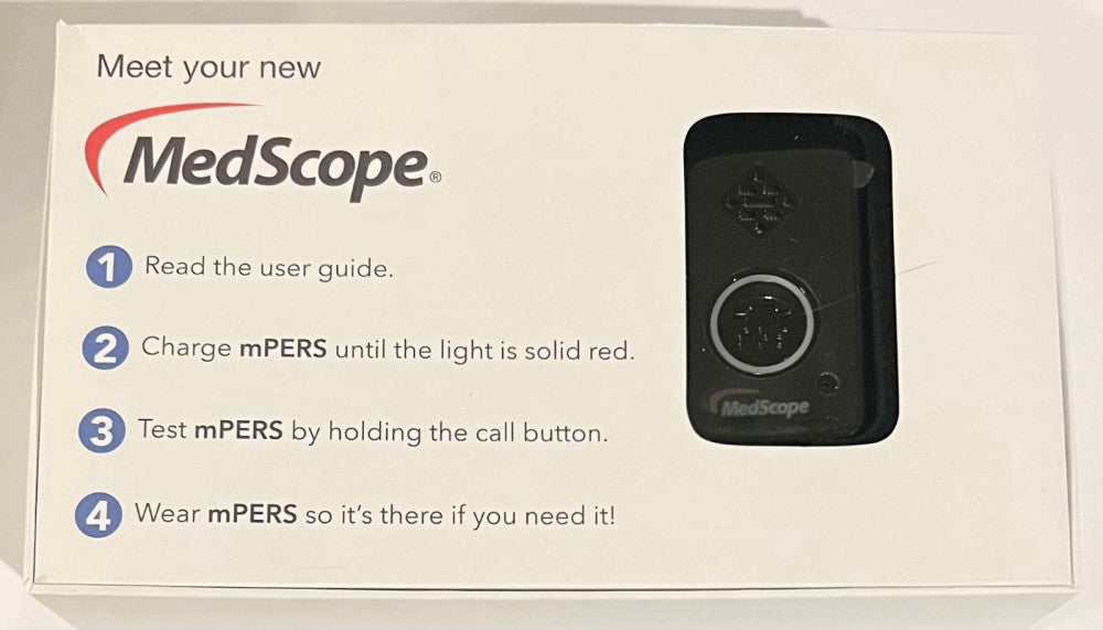 MED SCOPE V-MPERS Mobile Medical Alert System BLACK 353405133330716