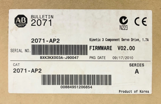 ALLEN BRALDEY BULLETIN 2071 AP2 KINETIX 3 Component Servo Drive 2071-AP2 
