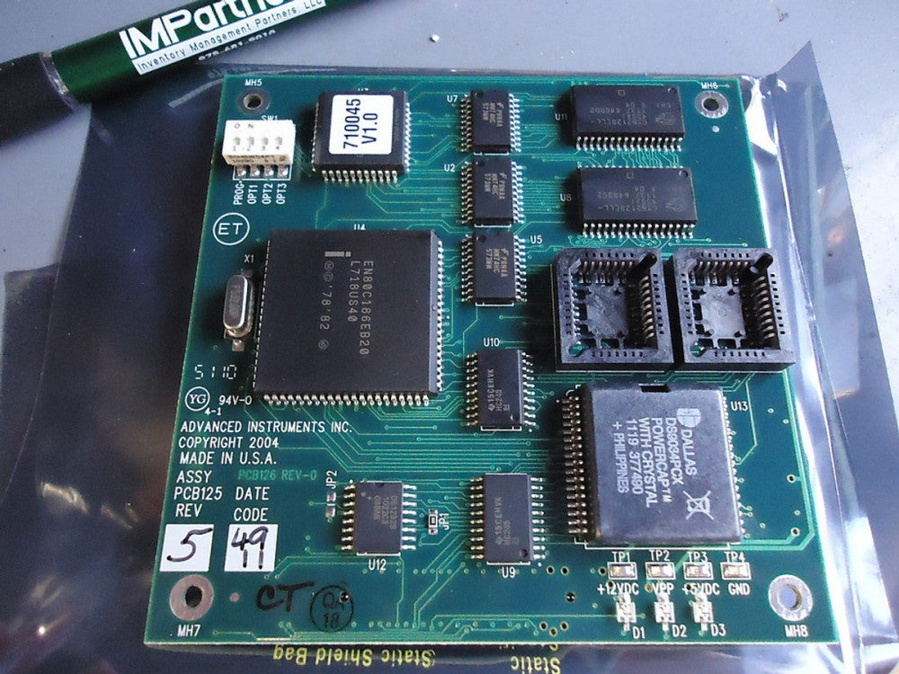Advanced Instruments Inc. PCB125/5 PCB Assembly. Brand New!