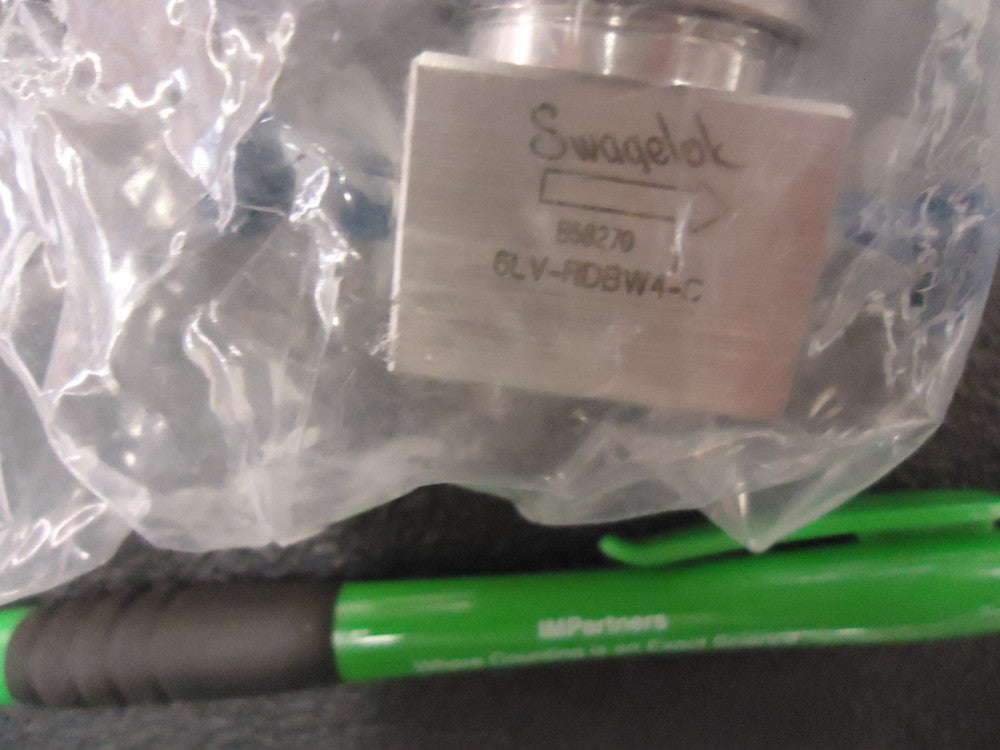 Swagelok 6LV-RDBW4-C SS Valve, 1/4" Normally Closed. Brand New!