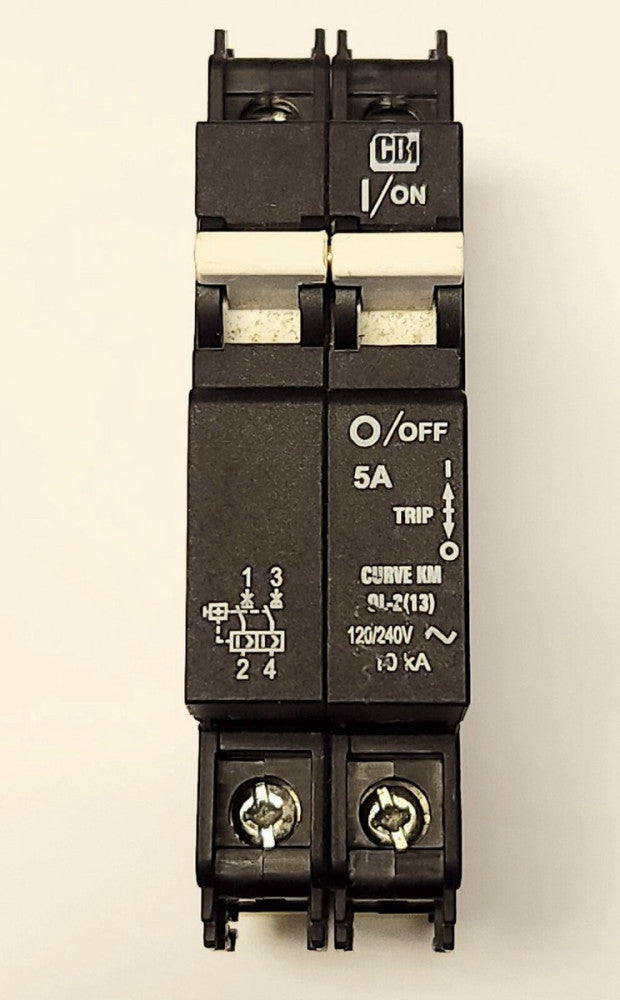 CBI QL28KM05 QL-2 13 DM KM 5A 2 Pole 5 AMP Circuit Breaker GB1408.2