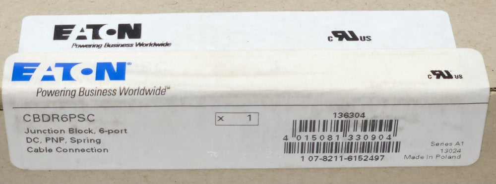 EATON CBDR6PSC 6 PORT DC PNP Junction Block Spring Cable Connect MOST ARE SEALED