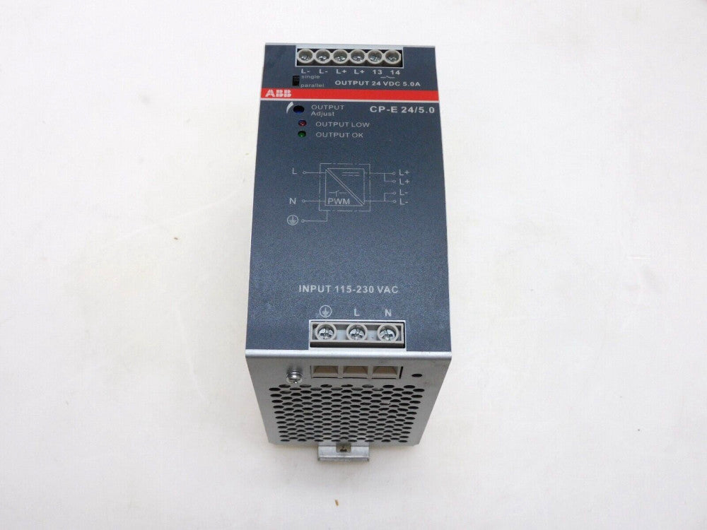 ABB CP-E 24/5.0 POWER SUPPLY 1SVR427034R0000 24VDC 5.0A 115-230VAC