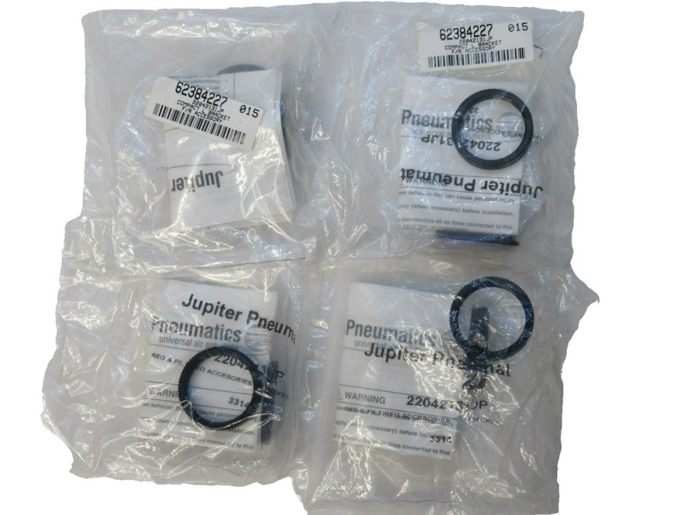 (NEW - Lot of 4) JUPITER PNEUMATIC 22042131JP , 62384227 L-Mounting Bracket
