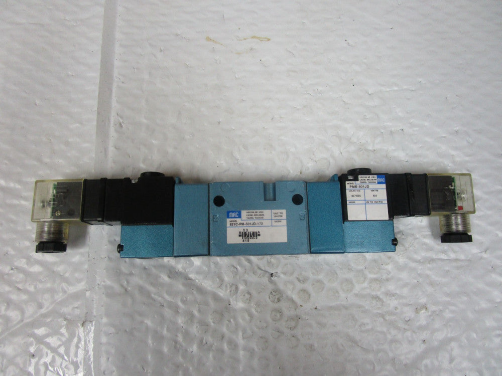 Mac 821C-PM-501JB-172 Solenoid Valve 150 PSI w/ PME-501JD 24Vdc