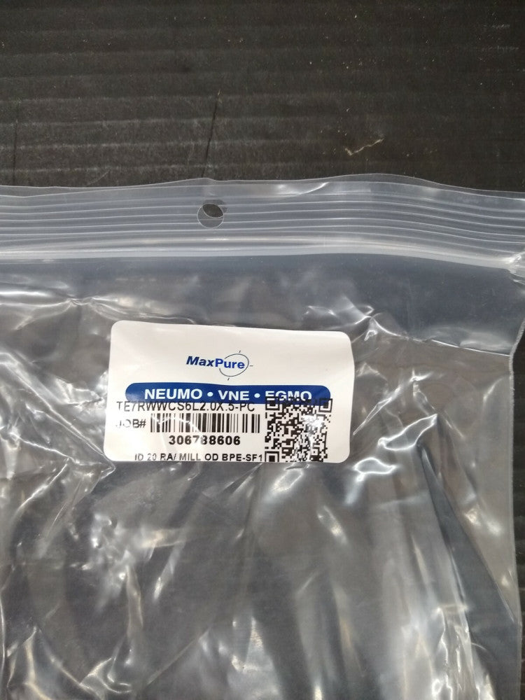New, Maxpure, TE7RWWCS6L2.0X.5-PC, 2x1/2x2 Short Tee, T316L SS