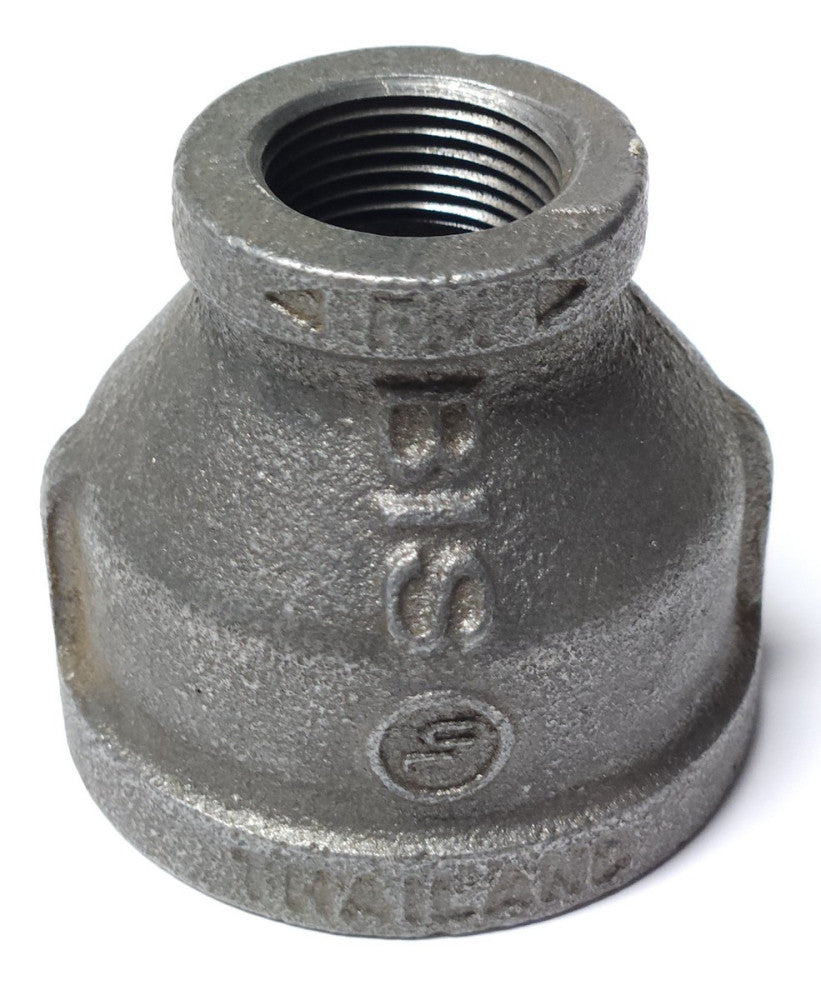 BIS 1 1/2" NPT to 3/4" NPT Iron Pipe Gas and Plumbing Rated Reducing Coupling
