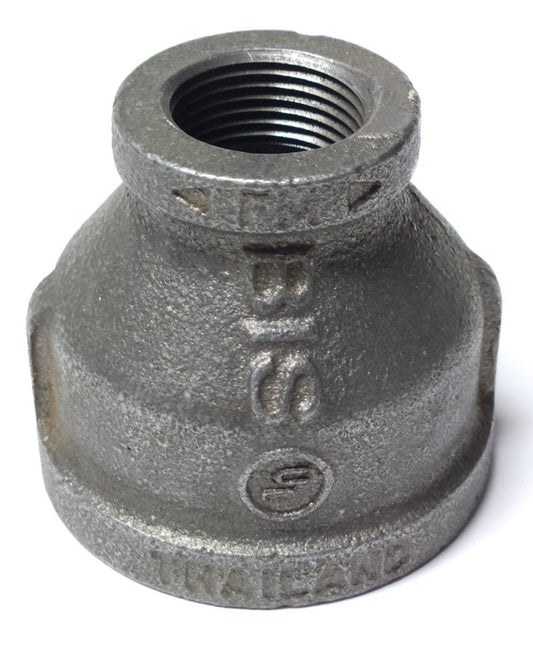 BIS 1 1/2" NPT to 3/4" NPT Iron Pipe Gas and Plumbing Rated Reducing Coupling