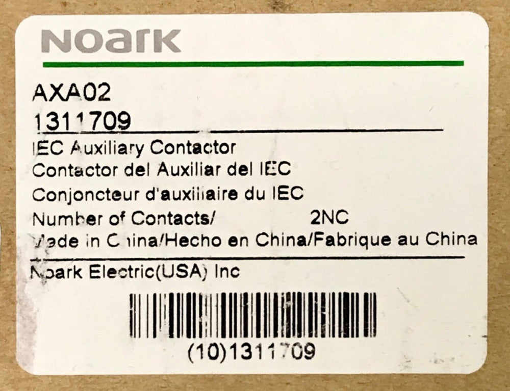 NOARK AXA02 5NOA018 IEC Auxiliary Contact 2NC Contacts