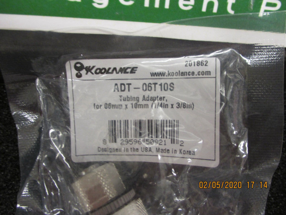 Koolance - ADT-06T10S - FITTING, ADAPTOR, 1/4 NPT TO 3/8 NPT TUBE, New