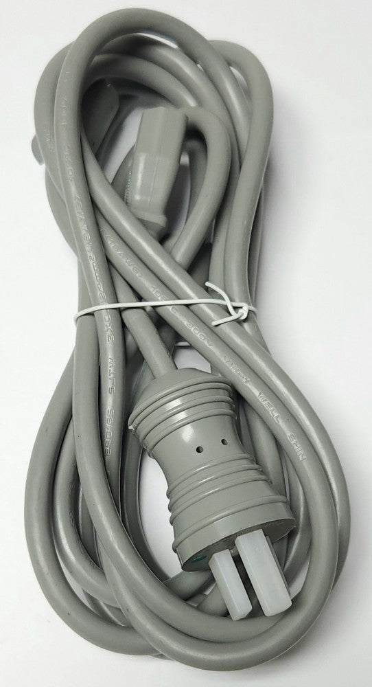 WELL-SHIN WS 001H 10' AWG Hospital Grade Grey Power Cord Cable 10 AMP 125 VAC