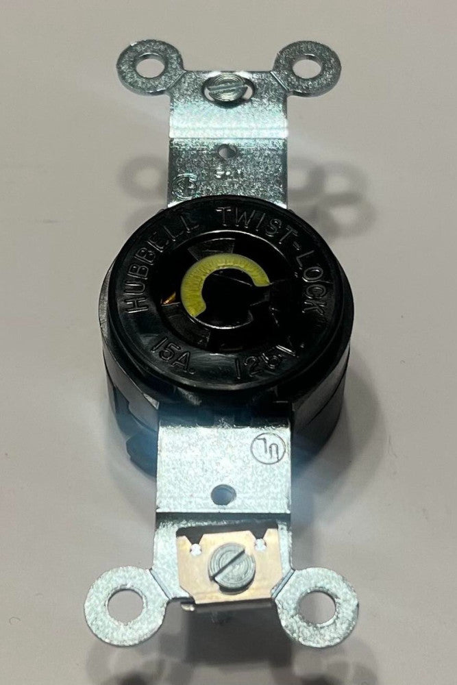 HUBBELL Type HBL Twist Lock 15 Amp 125VAC Receptacle 2 Pole 3 Wire