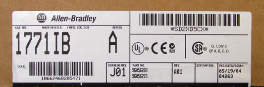ALLEN BRADLEY 1771 IB Series A Rev J01 Input Module 1771IB *SEALED*
