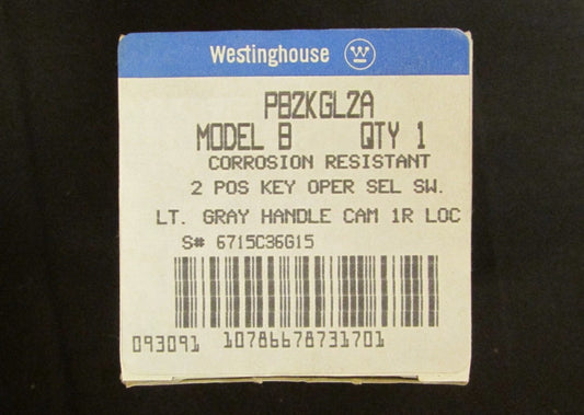 WESTINGHOUSE PB2KGL2A 2 Position Keyed Selector Swotch 6715C36G15