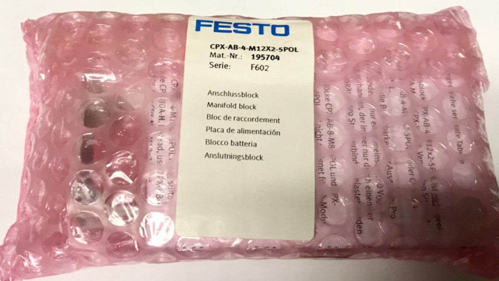 SEALED FESTO CPX AB 4 M12X2 5POL Modular Connection Terminal Block 195704