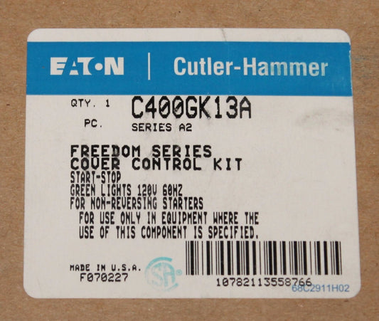 EATON CUTLER HAMMER START STOP 120V Green Light Cover Control Kit C400GK13A