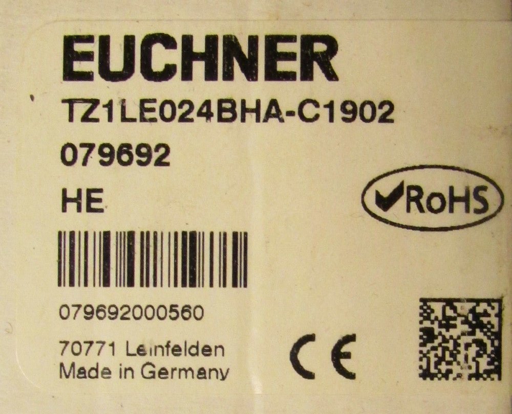 EUCHNER TZ1LE024BHA C1902 TZ Series 230 VAC 24 VDC Safety Switch