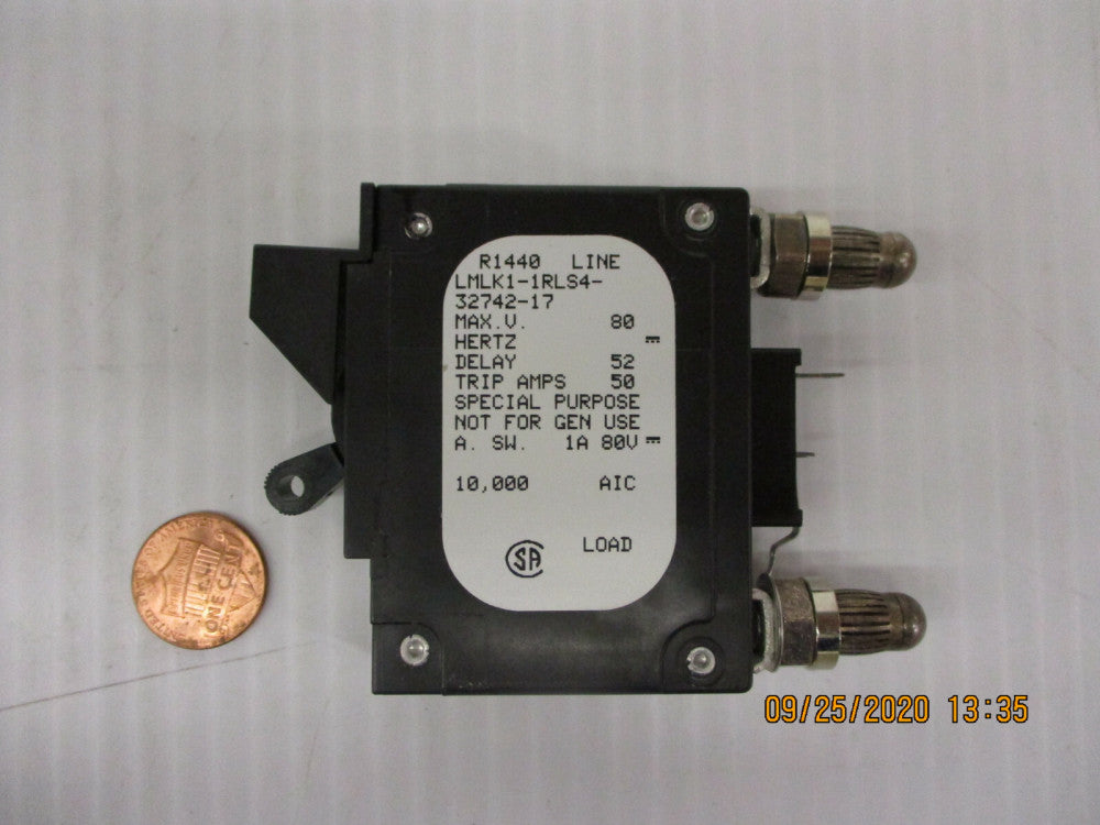 New-Open Box, Airpax, LMLK1-1RLS4-32742-17, CIR BRKR MAG-HYDR LEVER 