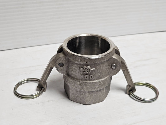 NEW PT FEMALE ALUMINUM CAMLOCK COUPLING 15D 1-1/2"NPT