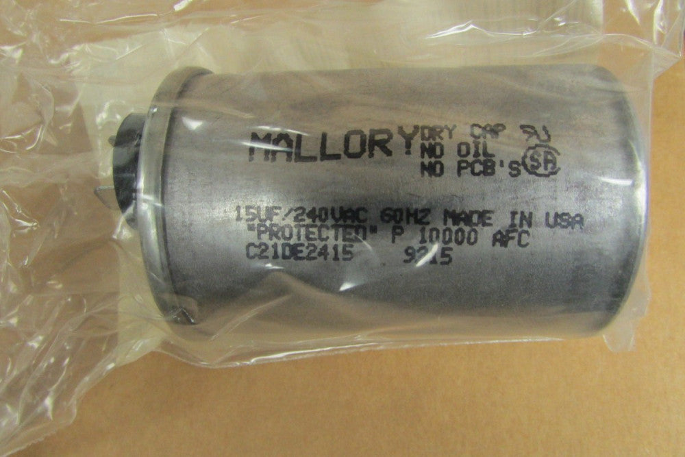 MALLORY C21DE2415 9215 240 VAC 15UF Motor Run Capacitor